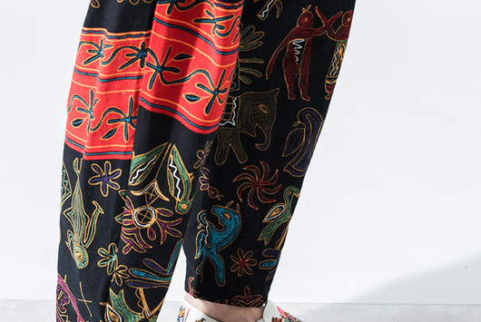 Pantalón Tradicional Chino de Cintura Alta con Detalle de Linterna - Image 11