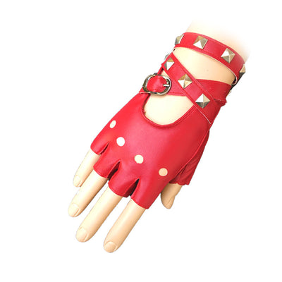 Guantes Góticos Punk Rock Medio Dedo para Mujer - Image 3