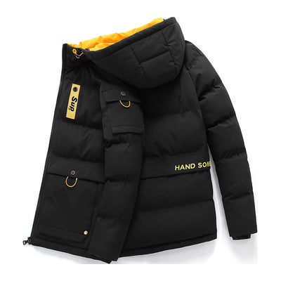 Chaqueta Acolchada Casual con Capucha para Hombre - Image 17