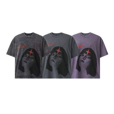 Camiseta Suelta Estampado Vintage para Hombre - Image 11