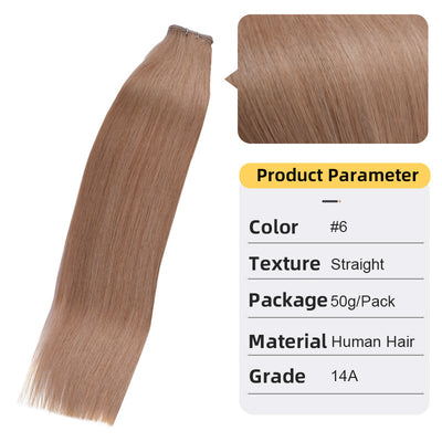Extensión de Cabello Tejido a Mano Segunda Generación - Cabello Natural Blanco - Image 9
