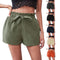 Shorts Casuales Cintura Media con Moño para Mujer