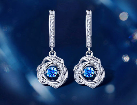 Aretes de Plata Esterlina Luxury Corazón Brillante para Mujer - Image 7
