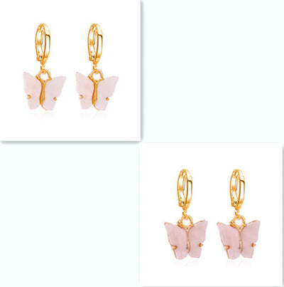 Aretes Mariposa Acrílicos Multicolores para Mujer - Image 21