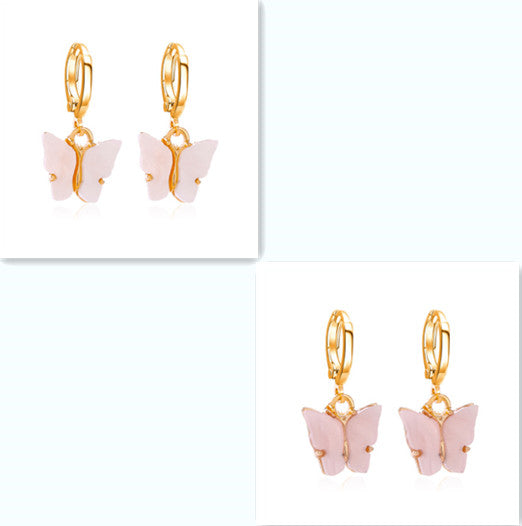 Aretes Mariposa Acrílicos Multicolores para Mujer - Image 21