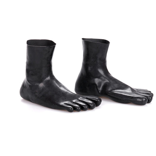 Calcetines de Látex Natural con Dedos Separados Tubo Corto Negro - Image 5
