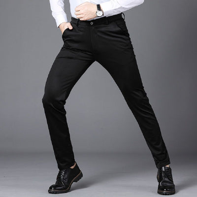 Pantalones Elásticos de Vestir Casual para Hombre Adulto - Corte Recto Suelto - Image 14
