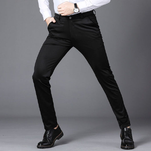 Pantalones Elásticos de Vestir Casual para Hombre Adulto - Corte Recto Suelto - Image 14