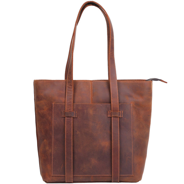 Bolso de Hombro para Mujer en Cuero Genuino - Capacidad Extra Grande