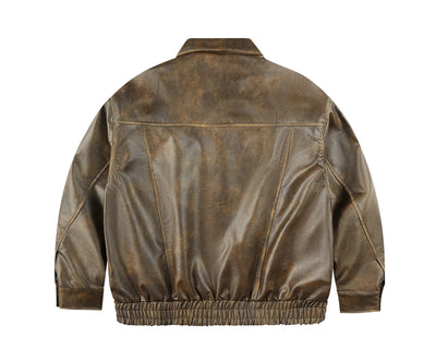 Ropa de Cuero Retro Holgada para Hombre y Mujer - Image 11