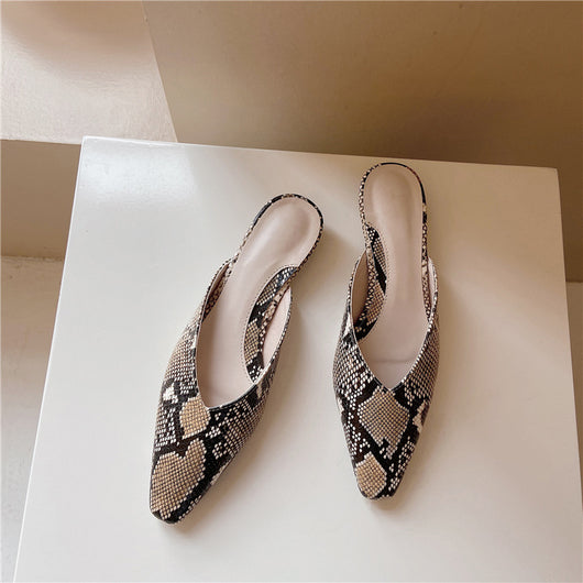Sandalias Planas con Patrón Serpiente - Cómodas y Versátiles para Todo el Año - Image 12
