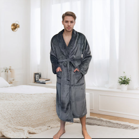 Pijama Largo Pareja Bata Cómoda para el Hogar - Image 13