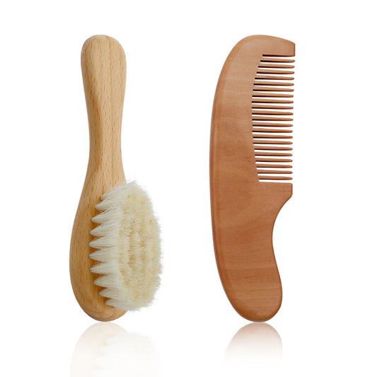 Set de Cepillos de Lana para Bebé - Ducha y Limpieza Suave