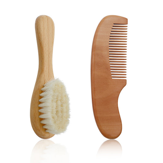Set de Cepillos de Lana para Bebé - Ducha y Limpieza Suave