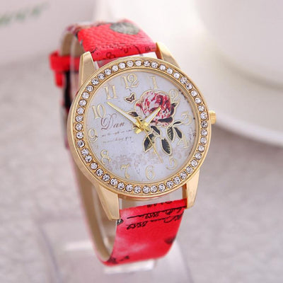 Reloj de Cuarzo para Mujer con Patrón Floral Chino - Image 13