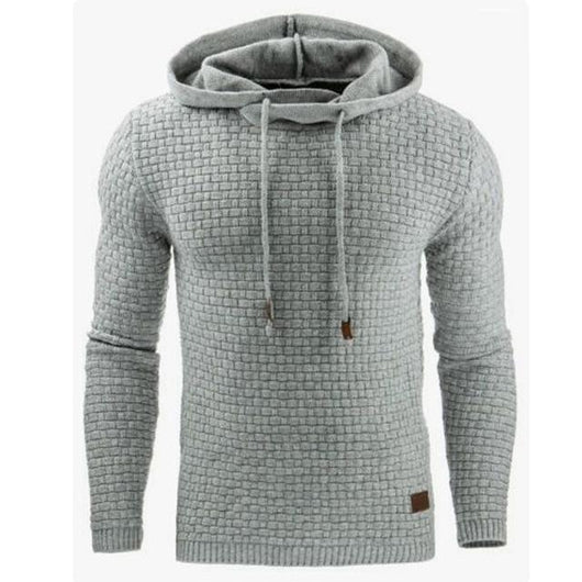 Sudadera con Capucha Jacquard para Hombre - Abrigo Cálido de Manga Larga - Image 11