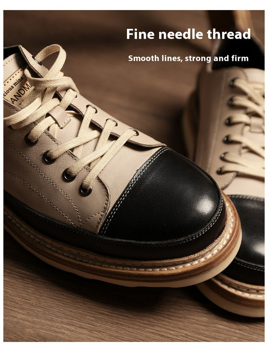 Zapatos Casuales de Cuero Genuino con Plataforma - Estilo Vintage Artesanal - Image 17