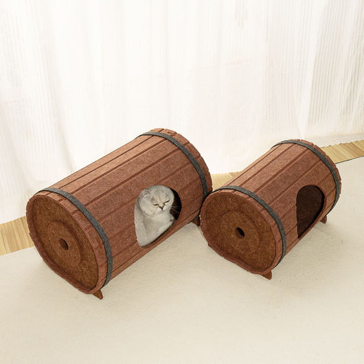 Cama para Mascotas Tipo Barril de Vino con Tablero de Fieltro - Image 6