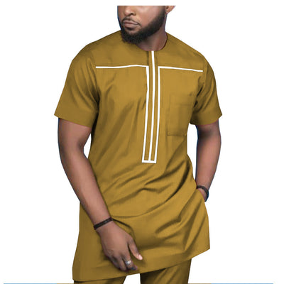 Camisa Casual de Algodón Africano para Hombre - Image 27