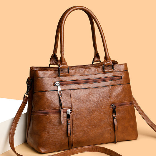 Bolso Mensajero de Cuero Suave - Cartera Ejecutiva para Commuter