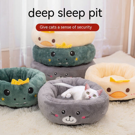 Cama Térmica para Mascotas con Bordado de Estaciones - Abrigo Universal Invierno
