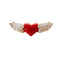 Broche Alas de Ángel con Corazón Rojo Gotante