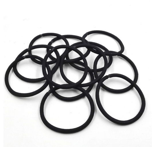 Pack de 100 Bandas Elásticas Negras para Cabello - Coleteros y Accesorios de Peinado - Image 2