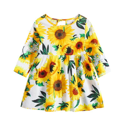 Vestido Infantil Estilo Coreano con Flores y Detalles de Princesa - Image 4