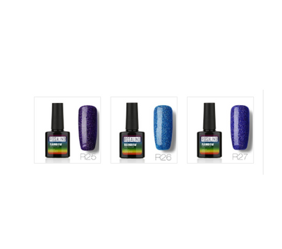 Esmalte de Gel Fotocurable ROSALIND sin Químicos - Sistema Arcoíris con Brillos - Image 34