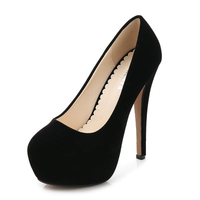 Zapatos de tacón alto con plataforma impermeables para mujer - Image 9