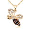 Summer Jewelry Necklace Lady Cartoon Cute Drop Oil Studded Bee Pendant 133180 coffee