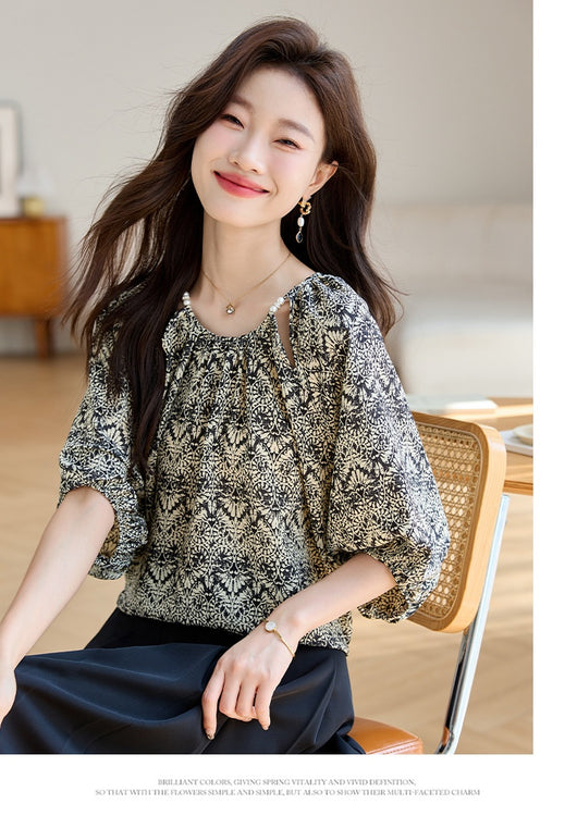 Blusa Suelta Reductora de Manga 3/4 para Mujer - Image 18