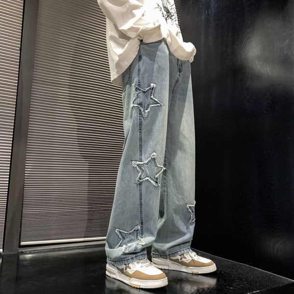 Pantalones Rectos Holgados de Pierna Ancha - Estilo Urbano Moderno