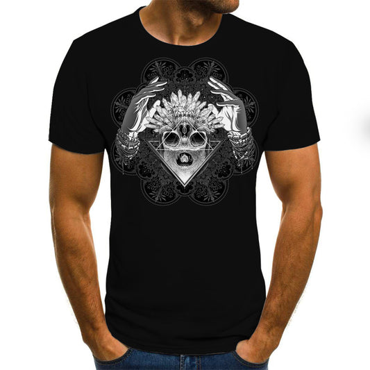 Camisetas Estampadas 3D Calavera Horror - Manga Corta Unisex - Image 2