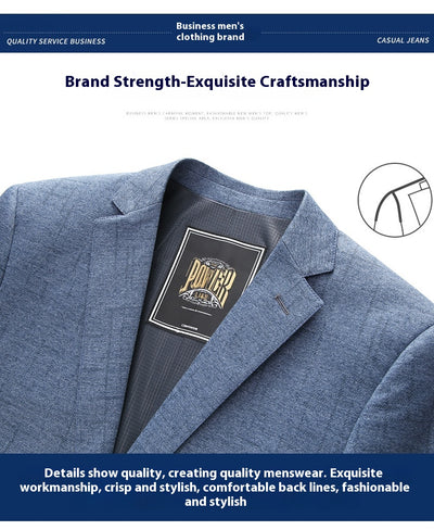Blazer Ejecutivo de Color Sólido para Hombre - Image 18