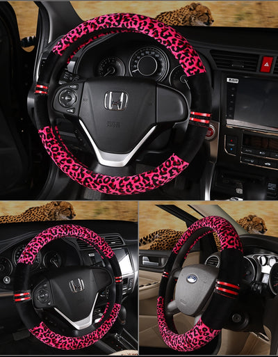 Funda Peluche para Volante de Auto Diseño Leopardo - Image 10