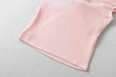 Camiseta Manga Corta con Pliegues y Capas Anudadas - Image 19