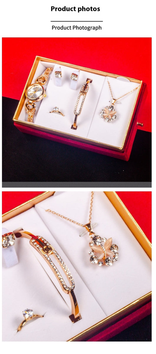 Set de Joyería Festival Diosa: Reloj, Pulsera, Collar y Aretes - Image 10