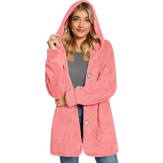 Cardigan Tipo Sudadera con Capucha y Bolsillos - Abrigo Casual Europeo - Image 28
