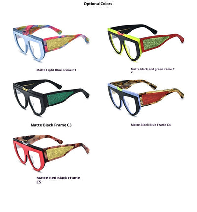 Lentes Gafas Ojo de Gato Patchwork Multicolor con Montura Mate - Image 14