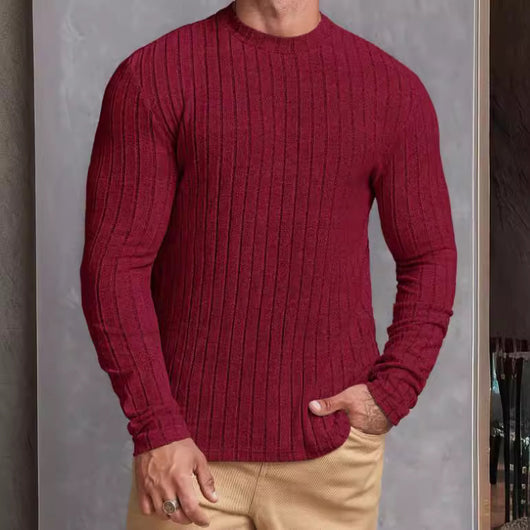 Remera Básica de Cuello Redondo y Manga Larga - Image 3