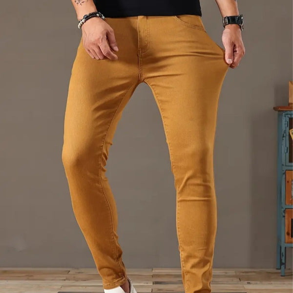 Pantalones Vaqueros Elásticos Estilo Biker para Hombre
