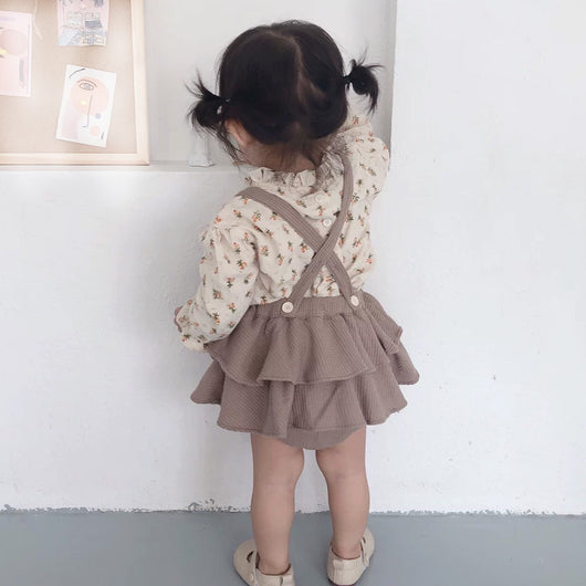 Vestido Romper de Lino y Algodón con Tirantes para Bebé Niña - Diseño Floral Vintage Primavera Verano - Image 14