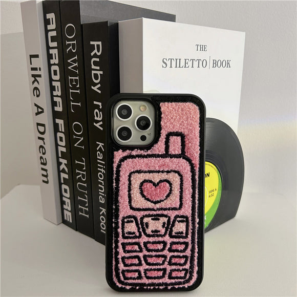 Funda Bordada para Celular con Diseño Textil