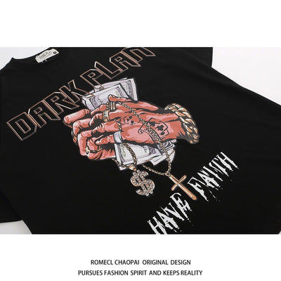 Playera Hip Hop Cuello Redondo Manga Corta Casual - Image 4