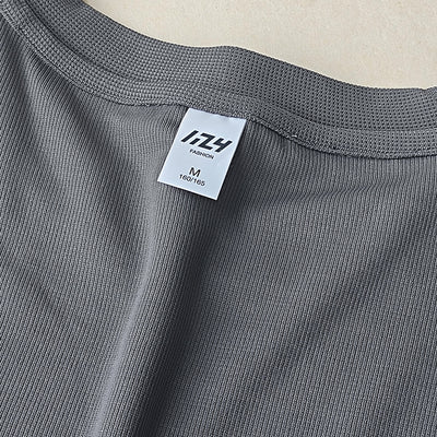 Camiseta Manga Corta Textura Waffle para Hombre - Image 3
