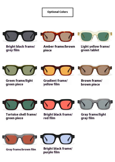 Gafas de Sol Acetato Grueso con Degradado de Color y Costuras Decorativas - Image 19