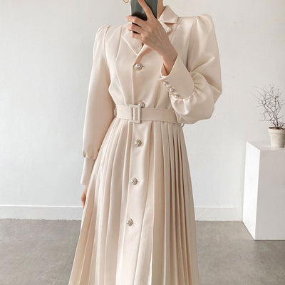 Vestido Camisero Entallado Cintura Francesa para Primavera - Image 2