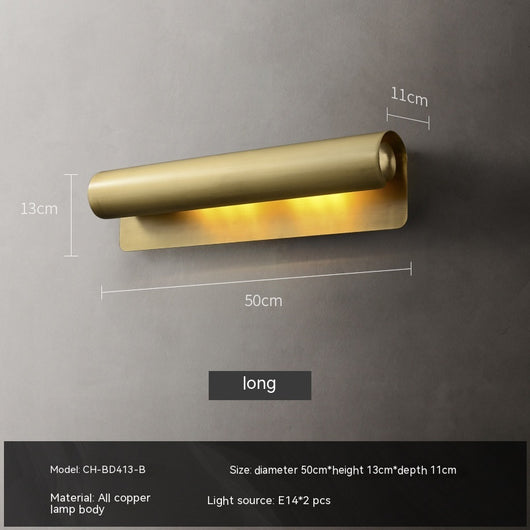 Lámpara de Pared Cobre Minimalista para Sala y Dormitorio - Image 4