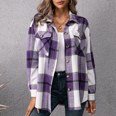 Camisa Cuadros Mujer - Chaqueta Versátil de Tartán - Image 11